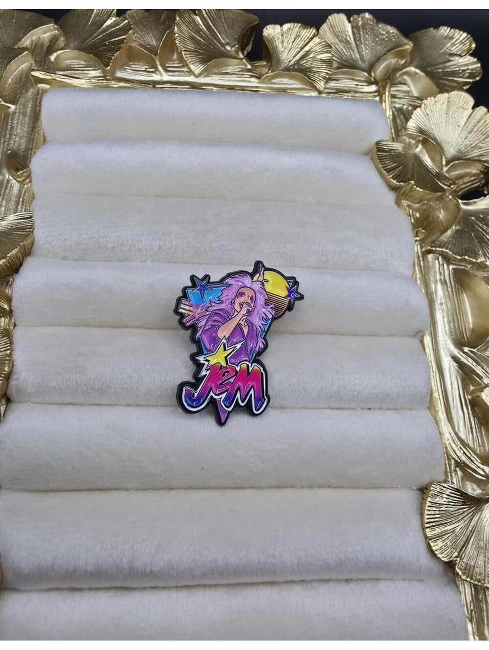 Jem and the Holograms Enamel Pin Brooch Retro 80s Pop Music Collectible - Picture 3 of 5